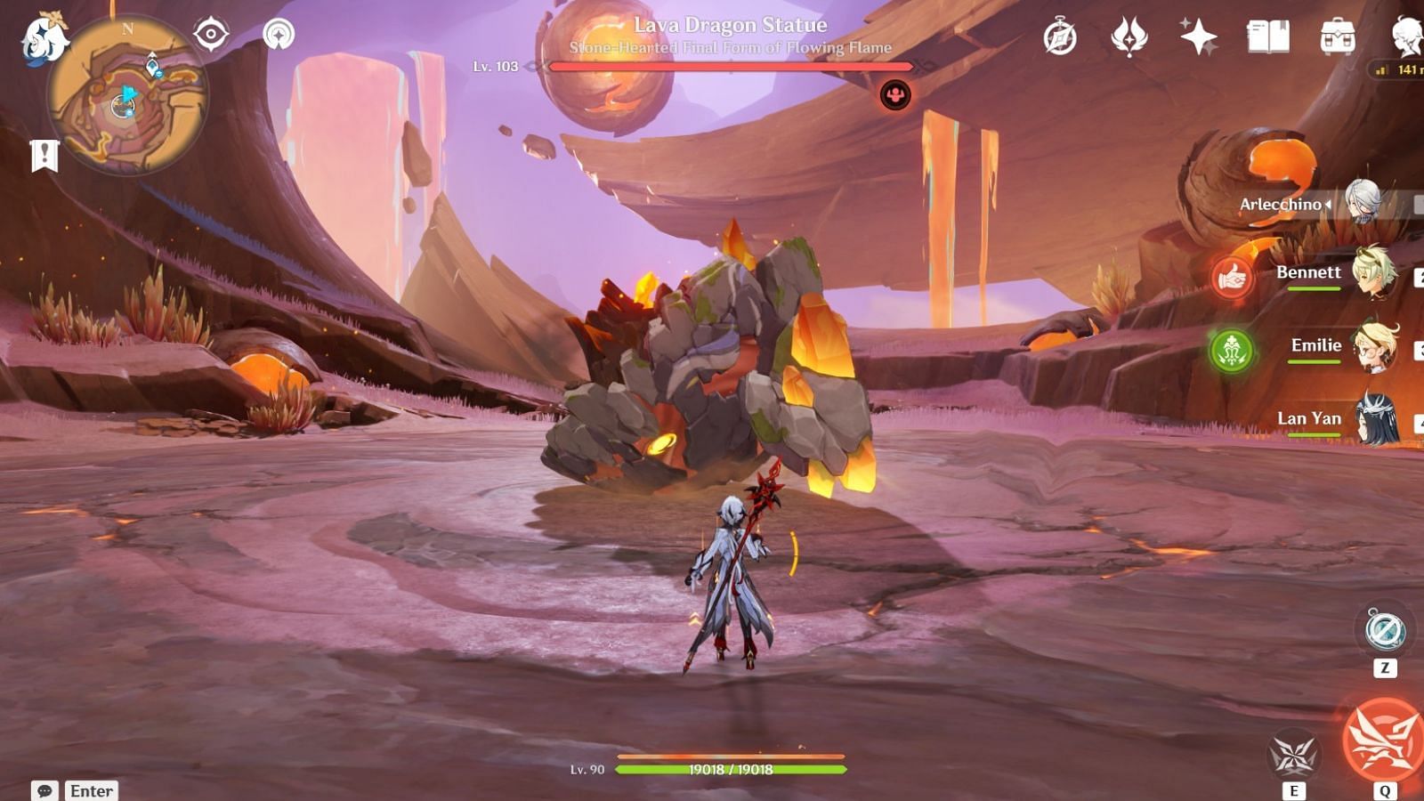 Lava Dragon Statue's Geohuman form (Image via HoYoverse)